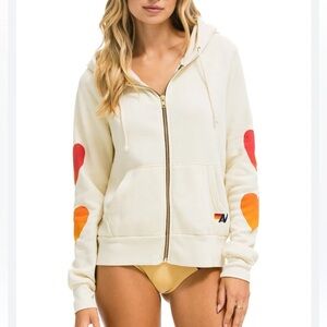 Aviator Nation heart fade SET - jogger AND zipped hoodie